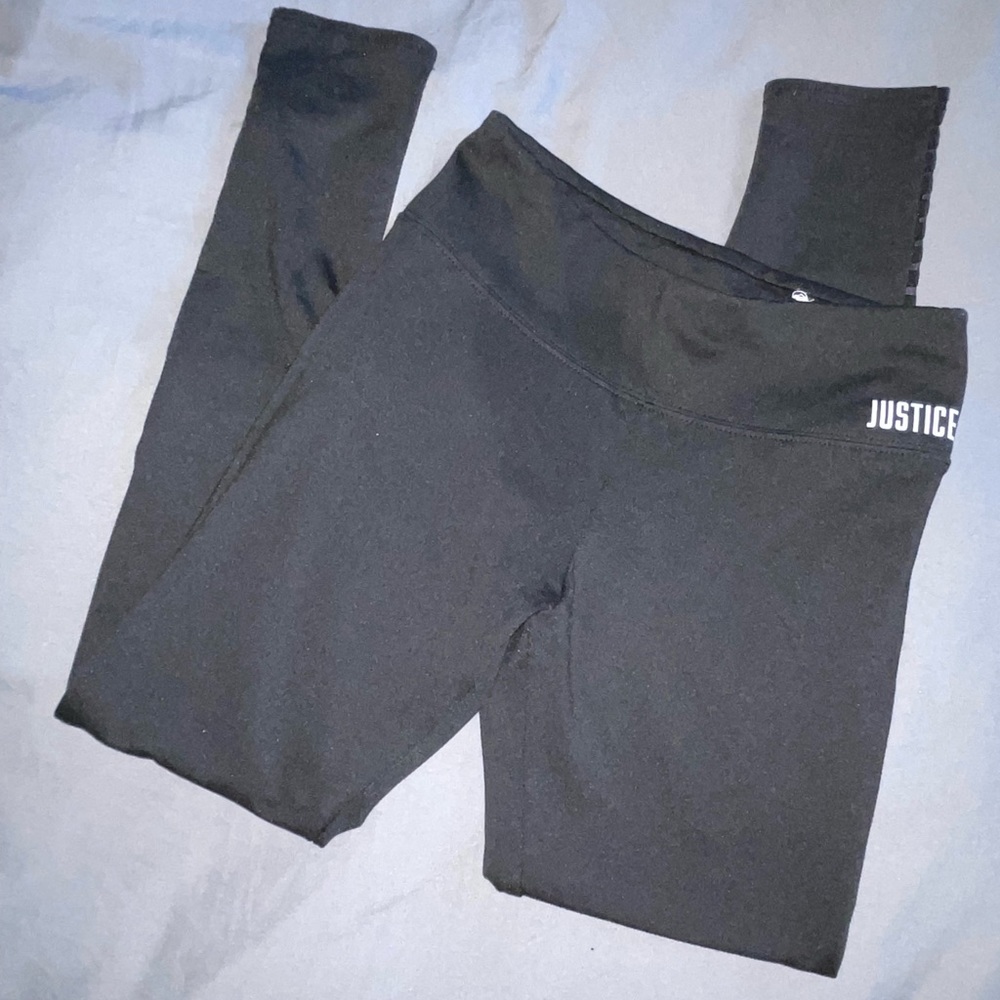 Cute Black Justice leggings with Sheer Designs on the legs